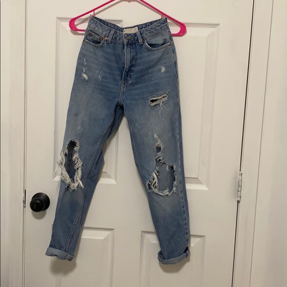 Topshop ripped mom jeans